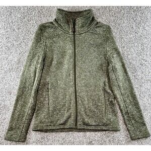 Trailcrest Fleece Jacket Womens Small Lightweight Fitted Green Heather Coat